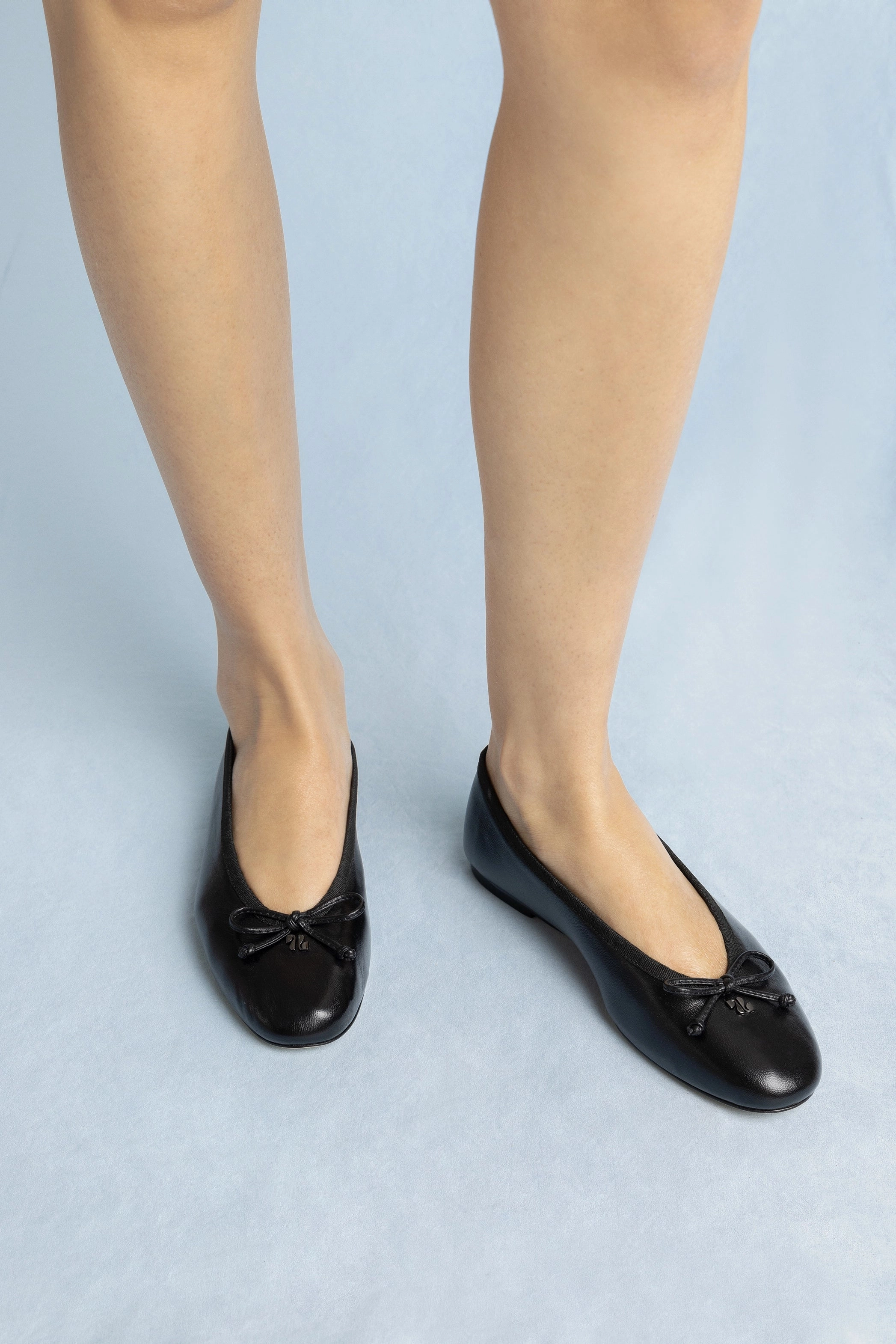 Simple Sophistication Pavlova Ballet Flat In Black Leather