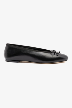 Cozy Fit Pavlova Ballet Flat In Black Leather