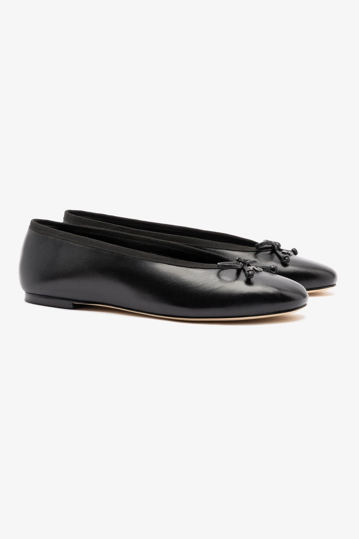 Simple Sophistication Pavlova Ballet Flat In Black Leather