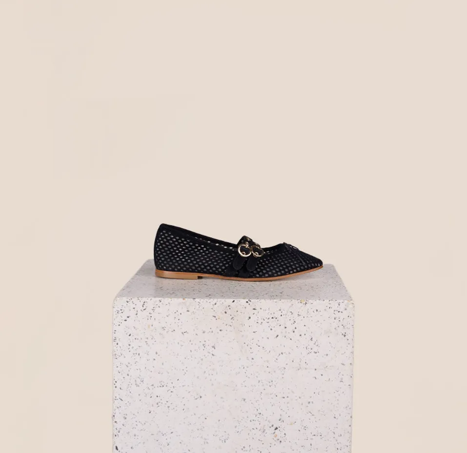 Sleek Finish Salento 2 Buckle -Rete Black