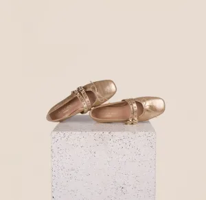 Arch Support Shoes Salento 2 Buckle -Gold Lines