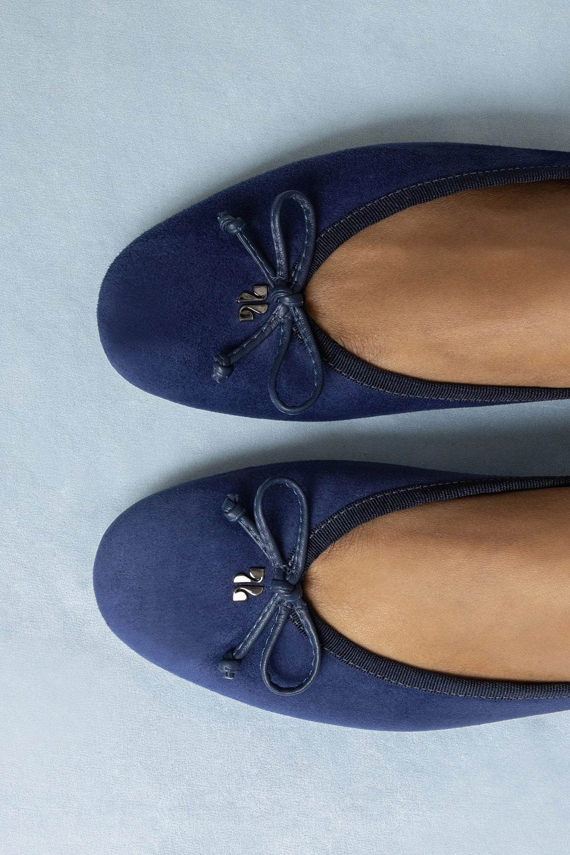 Sleek Profile Pavlova Ballet Flat In Indigo Suede