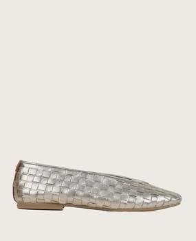 GENTLE SOULS - Willow Woven Leather Flat Practical Fit Effortless Style