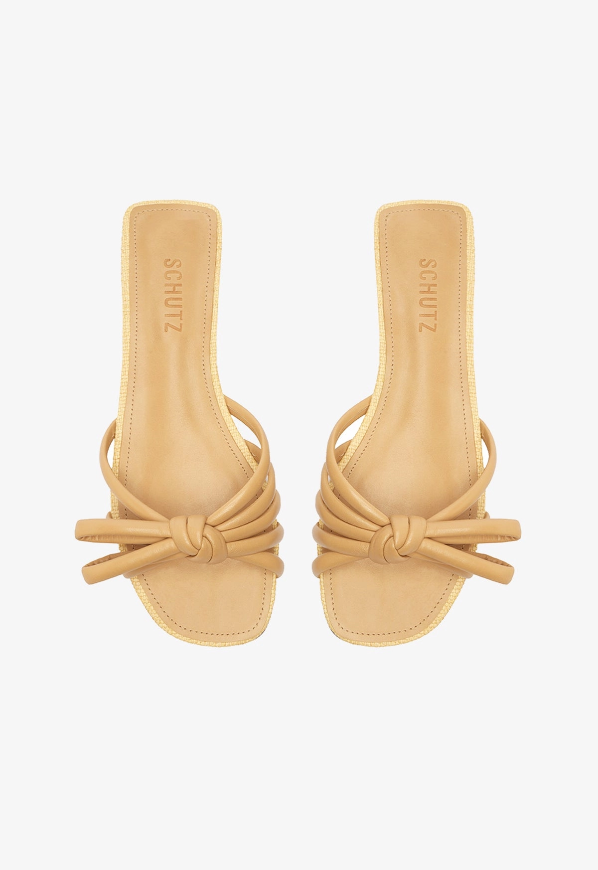 Smooth Lining Blossom Lightwood Flat Sandal
