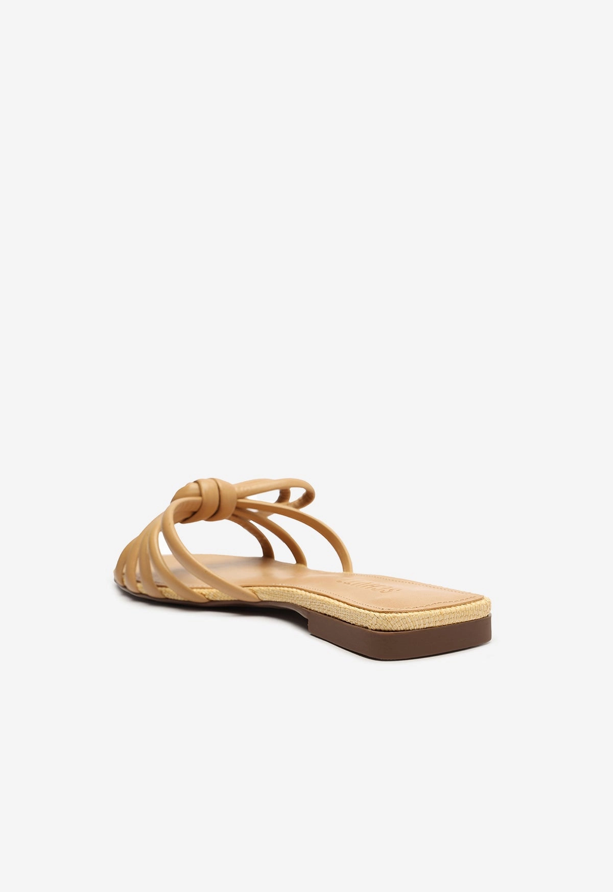 Smooth Lining Blossom Lightwood Flat Sandal