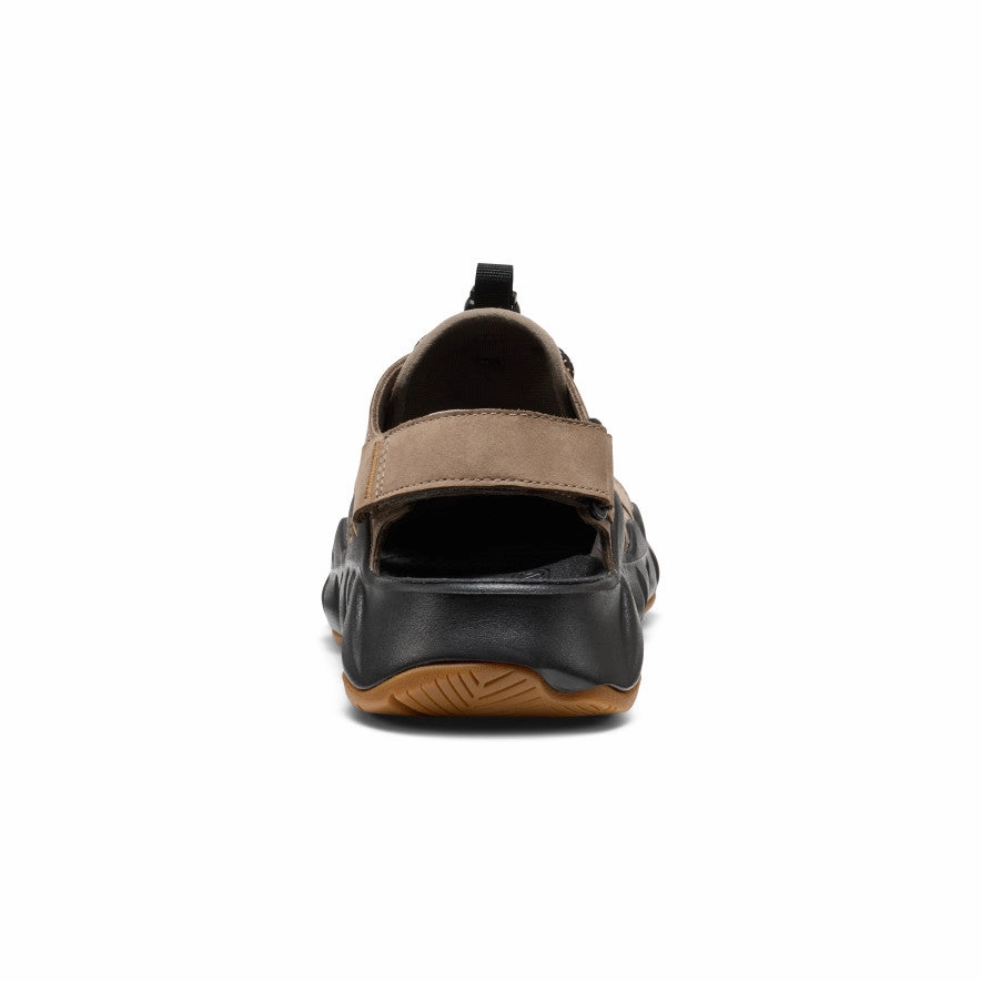 Soft cushion Men's Hyperport Fisherman Leather Sandal  |  Brindle/Oak Buff
