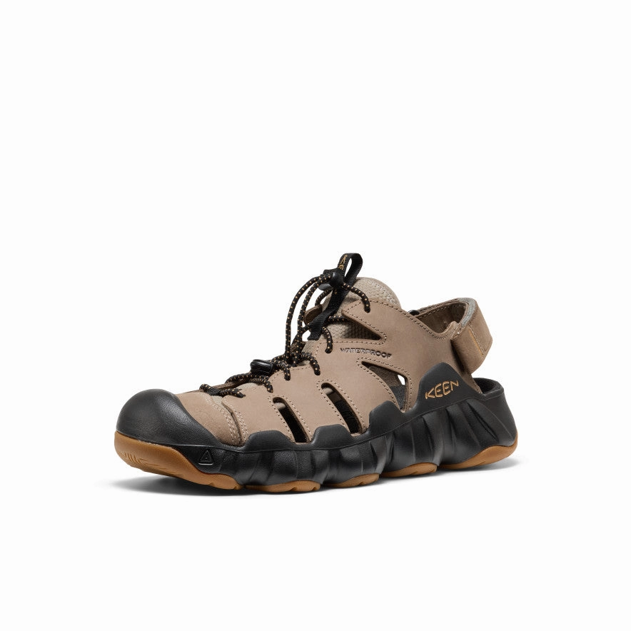Soft cushion Men's Hyperport Fisherman Leather Sandal  |  Brindle/Oak Buff