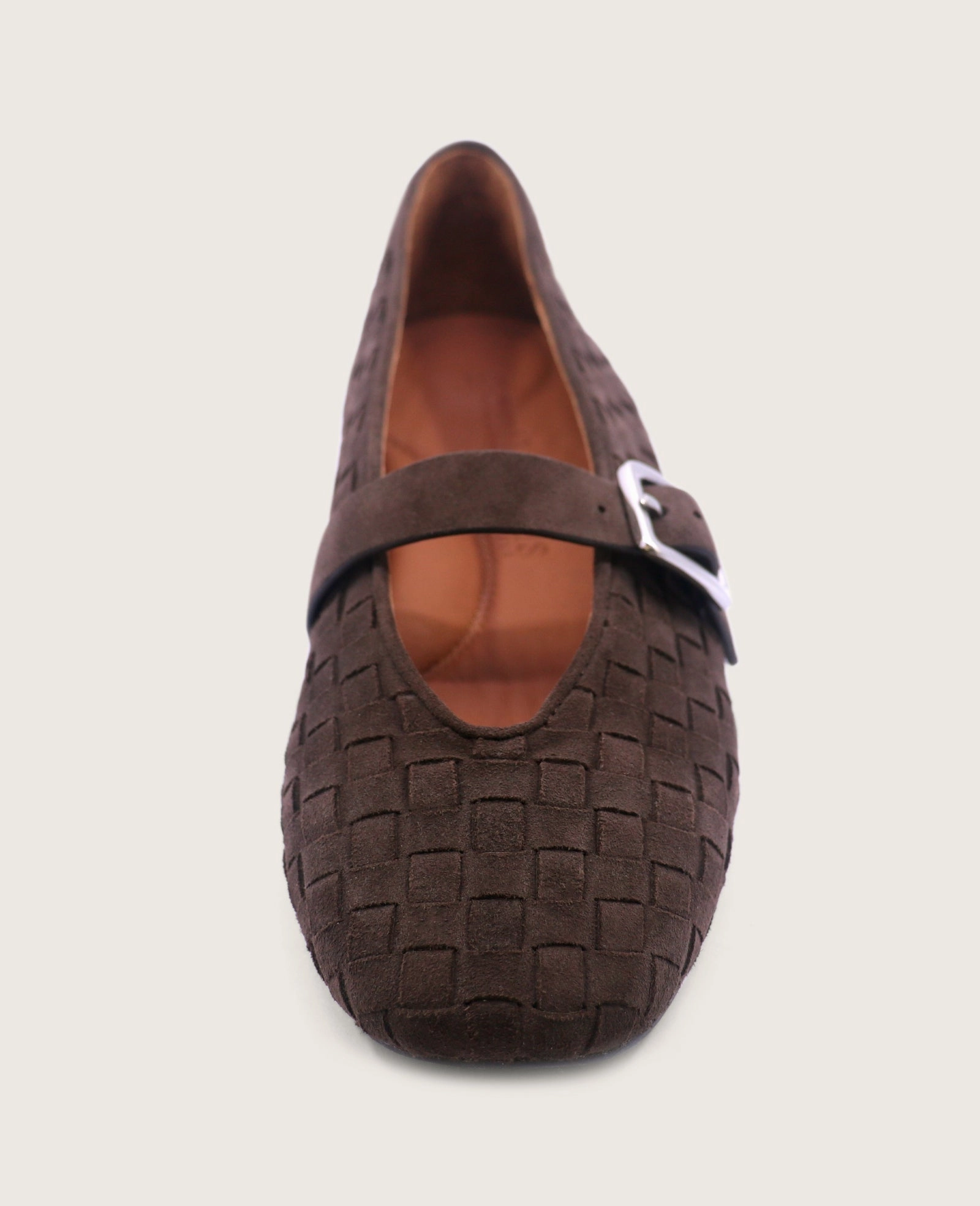 Soft Cushioning GENTLE SOULS - Winifred Suede Woven Mary Jane Flat