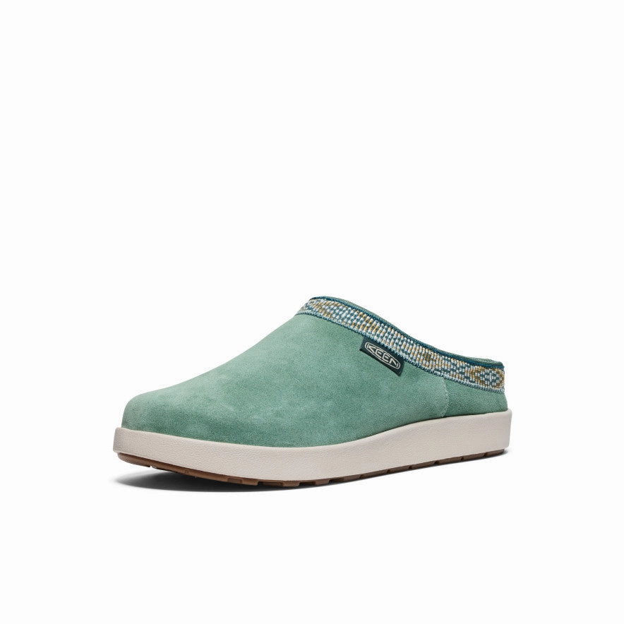 Soft Grip Women's Elle Suede Mule  |  Dark Forest/Birch