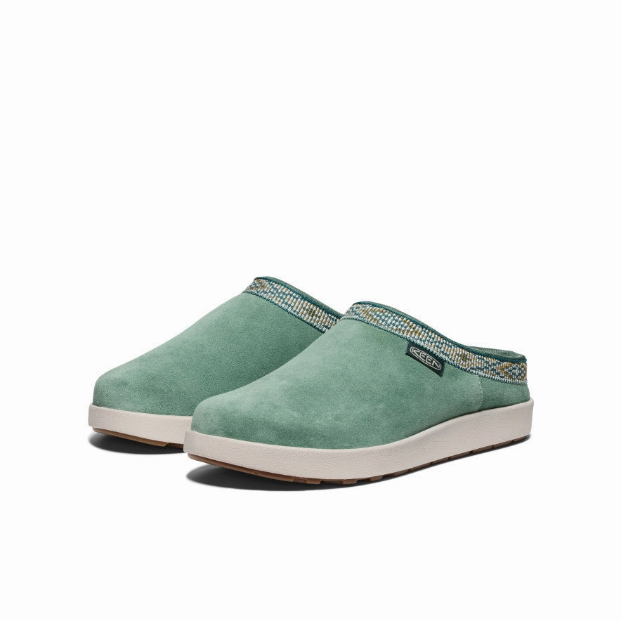 Soft Grip Women's Elle Suede Mule  |  Dark Forest/Birch