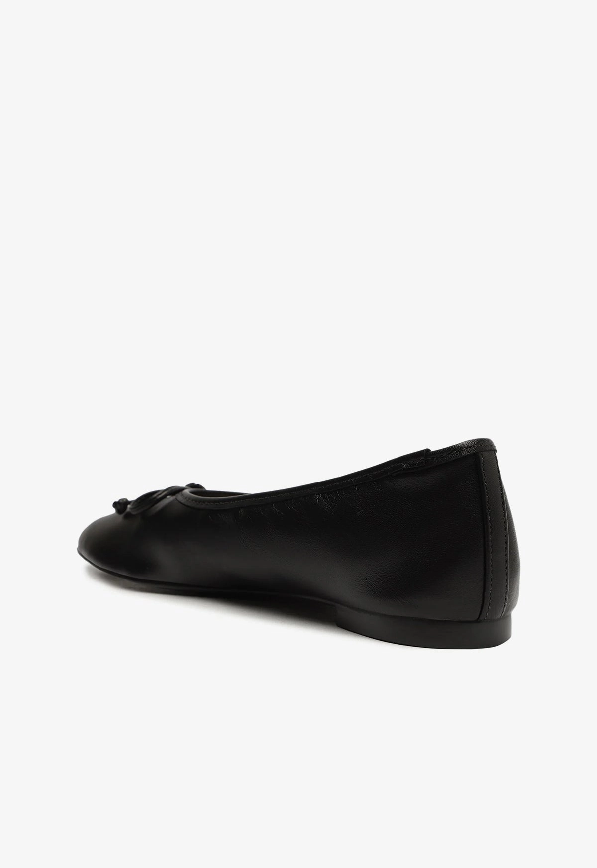 Soft Lining Arissa Black Leather Ballet Flat