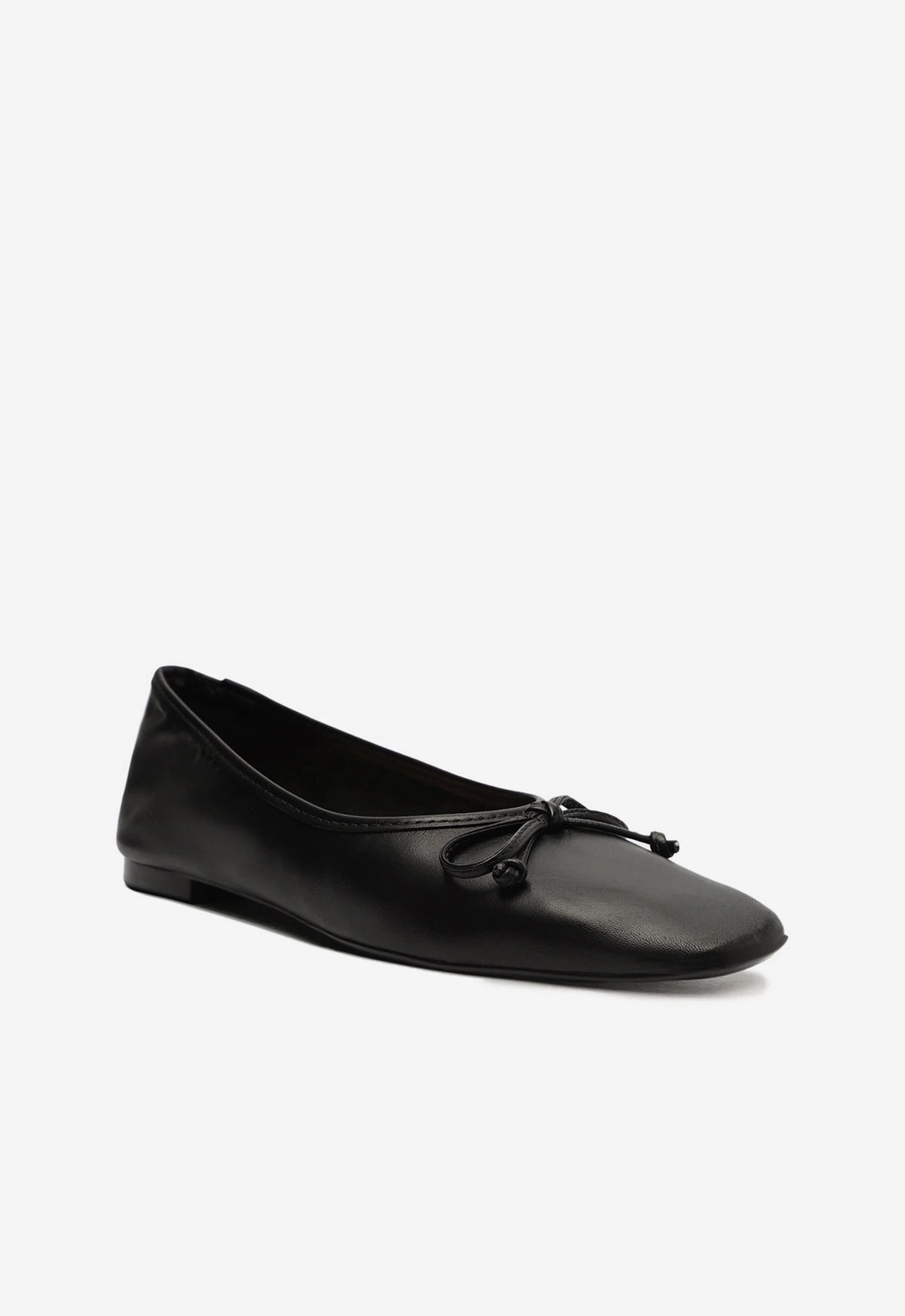 Soft Lining Arissa Black Leather Ballet Flat