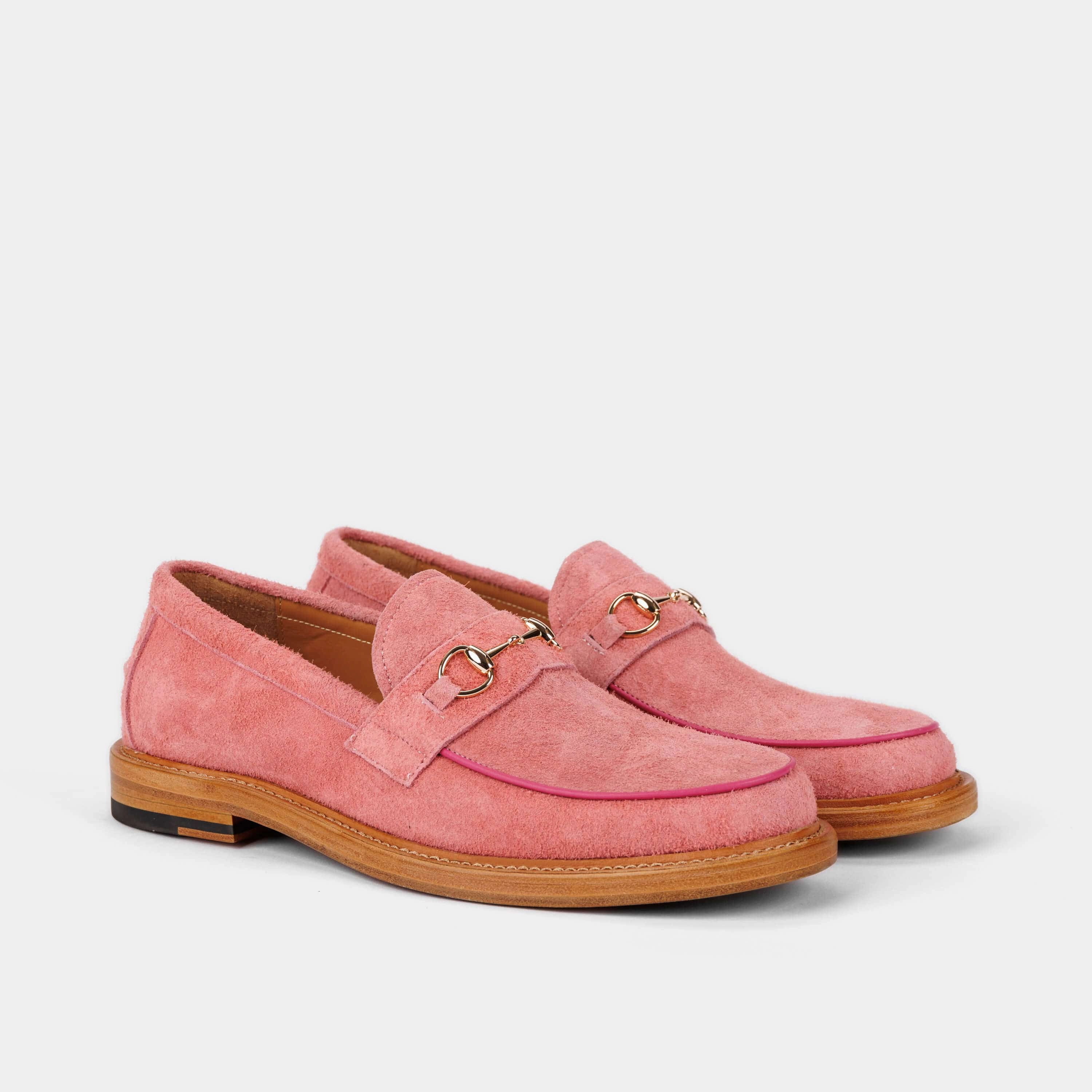 Soft Material Boardwalk Rouge Suede Horse-Bit Loafers