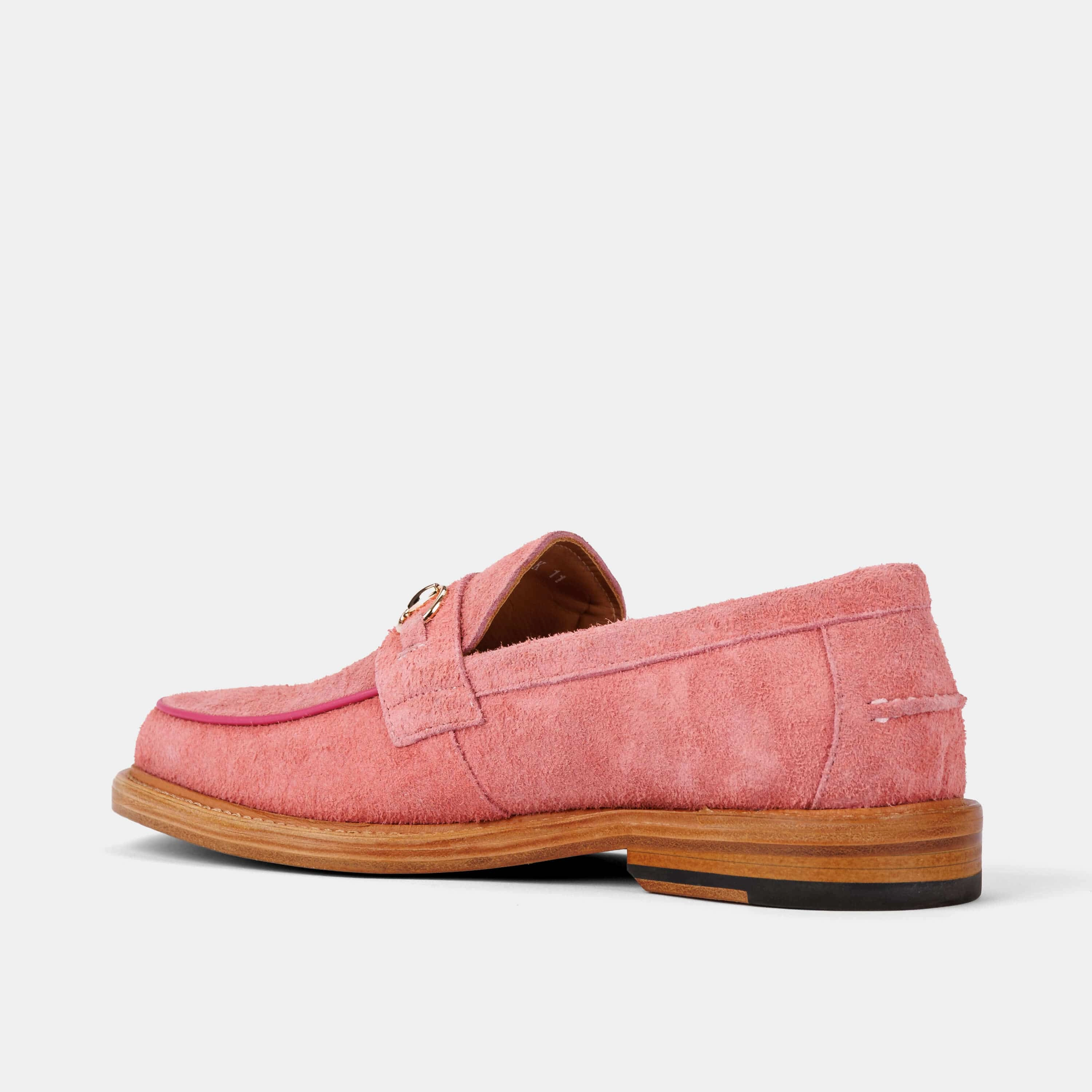 Soft Material Boardwalk Rouge Suede Horse-Bit Loafers
