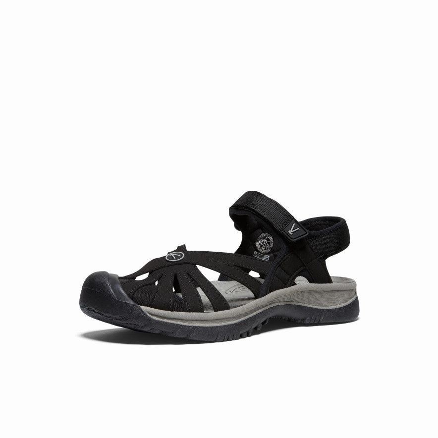 Soft Motion Women's Rose Sandal  |  Black/Neutral Gray