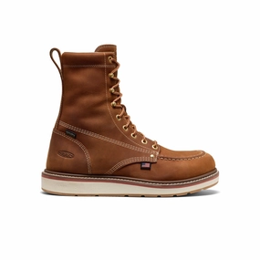 Effortless Fit Men's Liberty 8" Waterproof Boot (Soft Toe)  |  Leather Brown/Birch