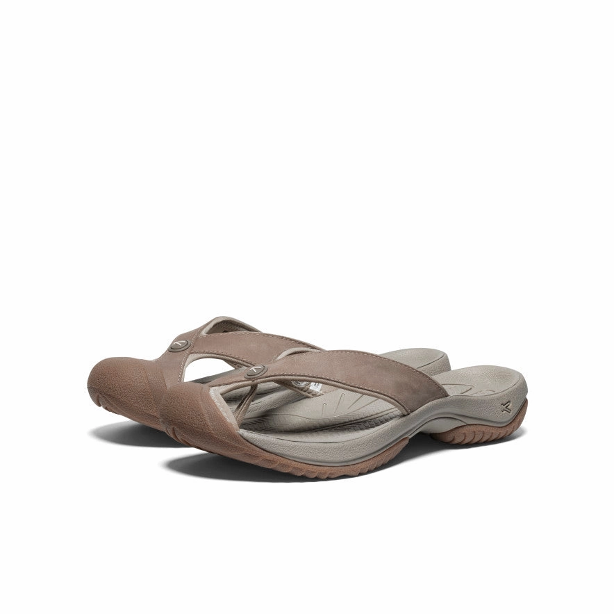 Speed Comfort Men's Waimea Leather Flip-Flop  |  Brindle/Birch