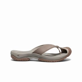 Stylish Upper Men's Waimea Leather Flip-Flop  |  Brindle/Birch