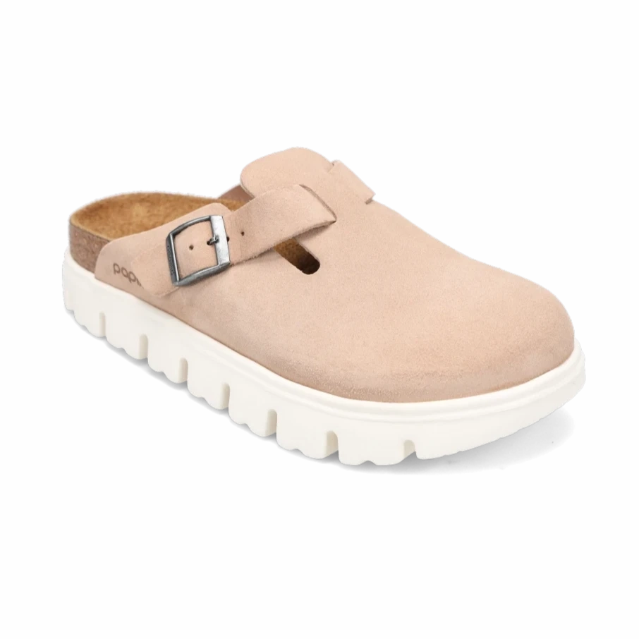 Quick Hop Women's Boston Chunky Narrow Warm Sand Suede