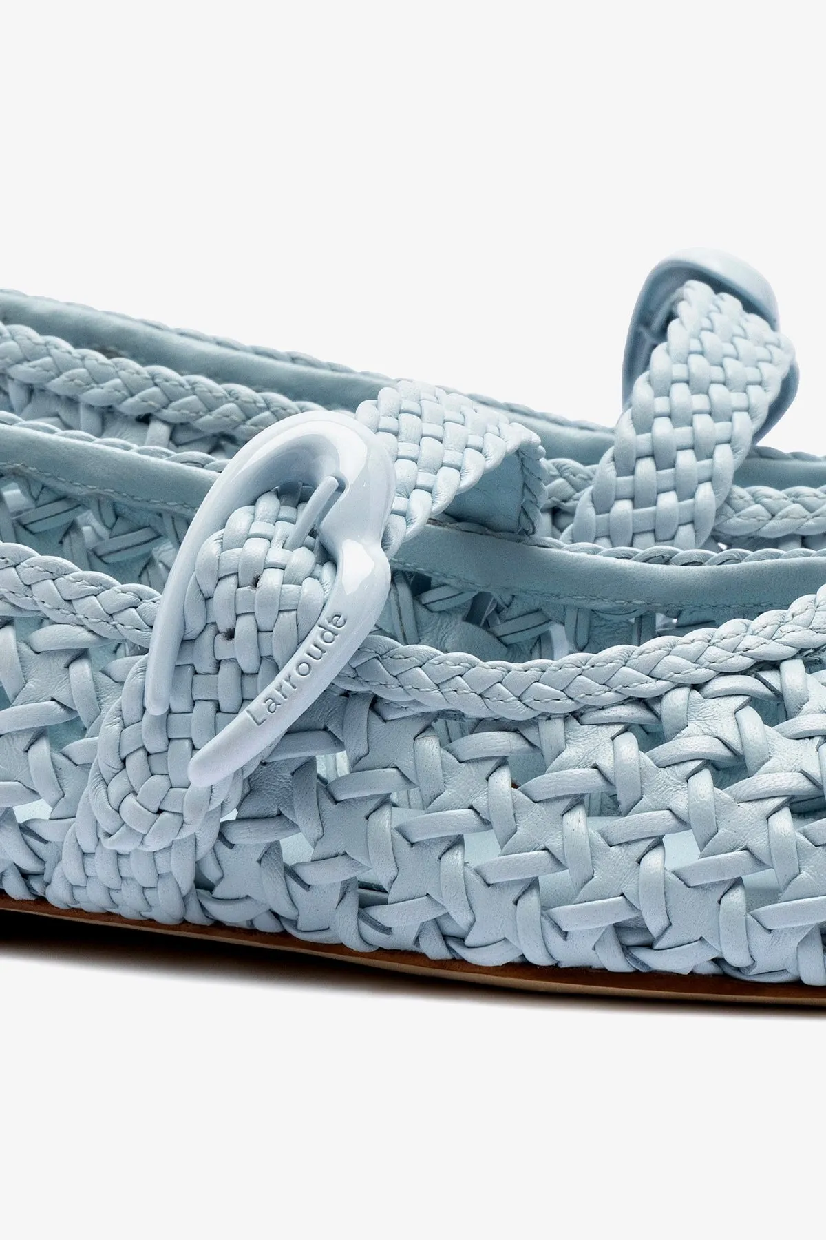 Step Lightly Verona Macrame Ballet Flat In Maya Leather