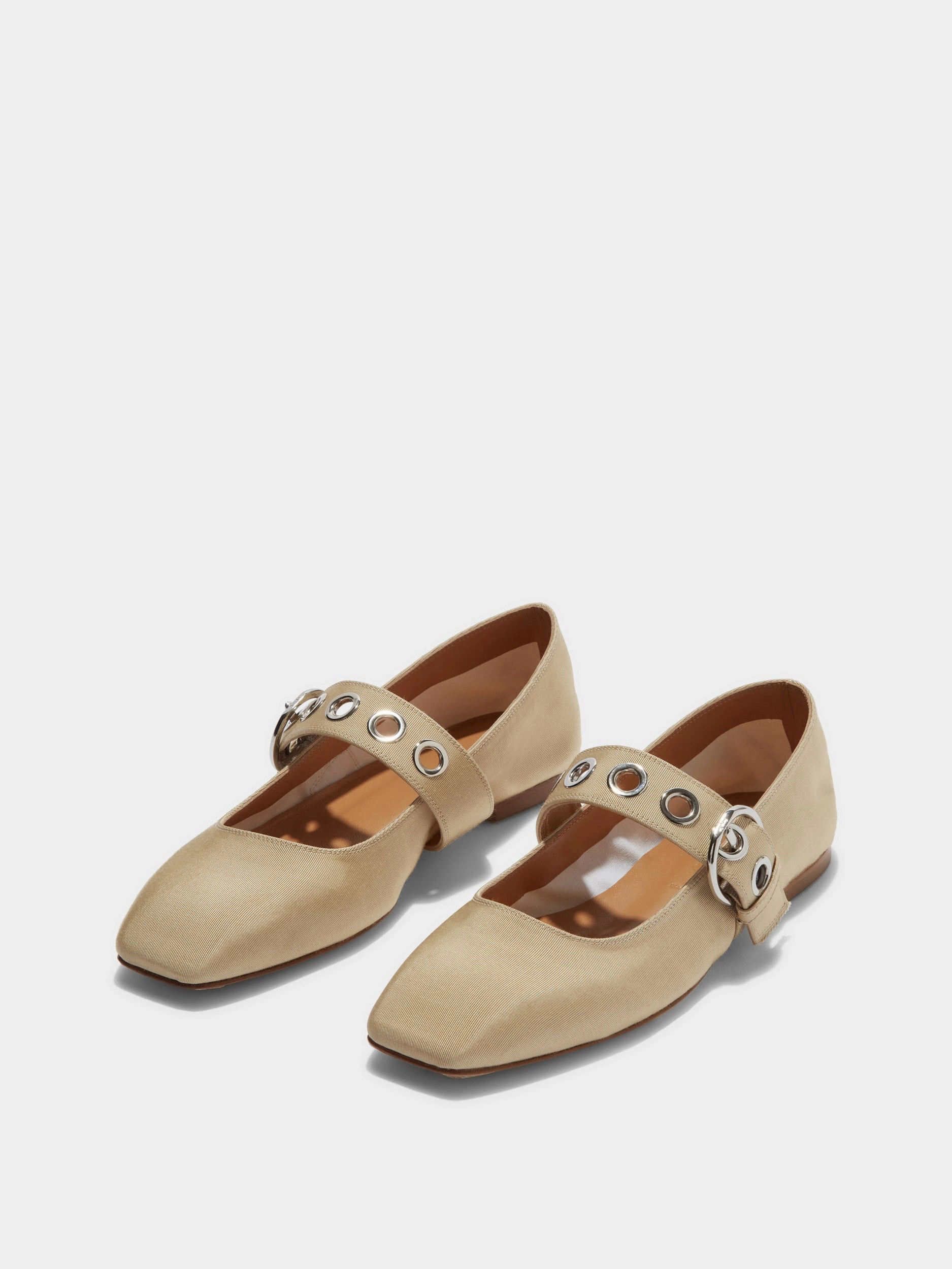 Step Lightly Uma Eyelet Grosgrain Mary-Jane Flats