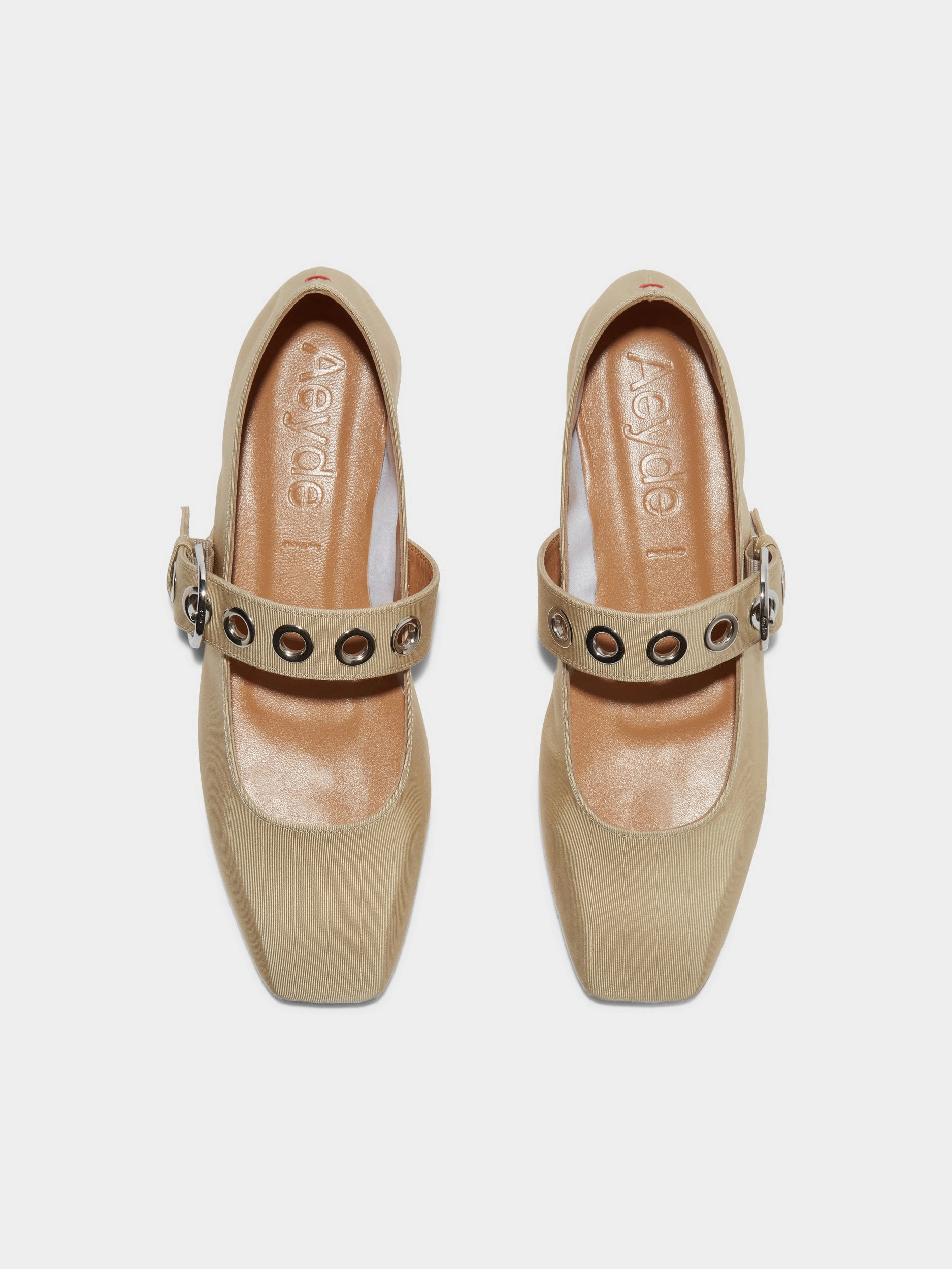 Step Lightly Uma Eyelet Grosgrain Mary-Jane Flats