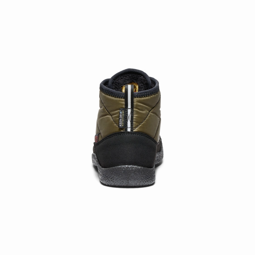 Street Path Big Kids' Howser II Waterproof Chukka  |  Dark Olive/Gold Flame