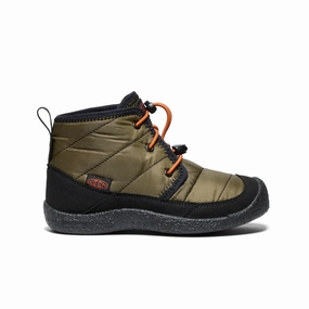 Big Kids' Howser II Waterproof Chukka  |  Dark Olive/Gold Flame Relaxed wear Outdoor Sport