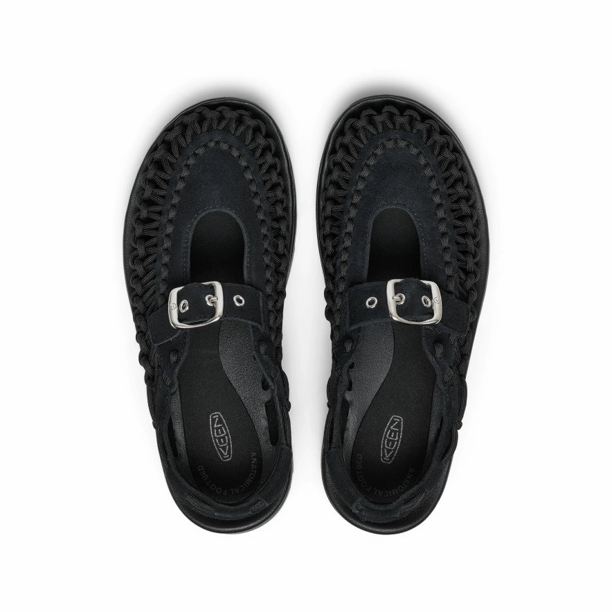 Street Ready All Gender UNEEK PLT Mary Jane Sneaker  |  Black/Black
