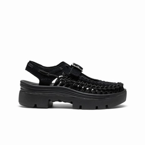 Minimal Weight All Gender UNEEK PLT Mary Jane Sneaker  |  Black/Black