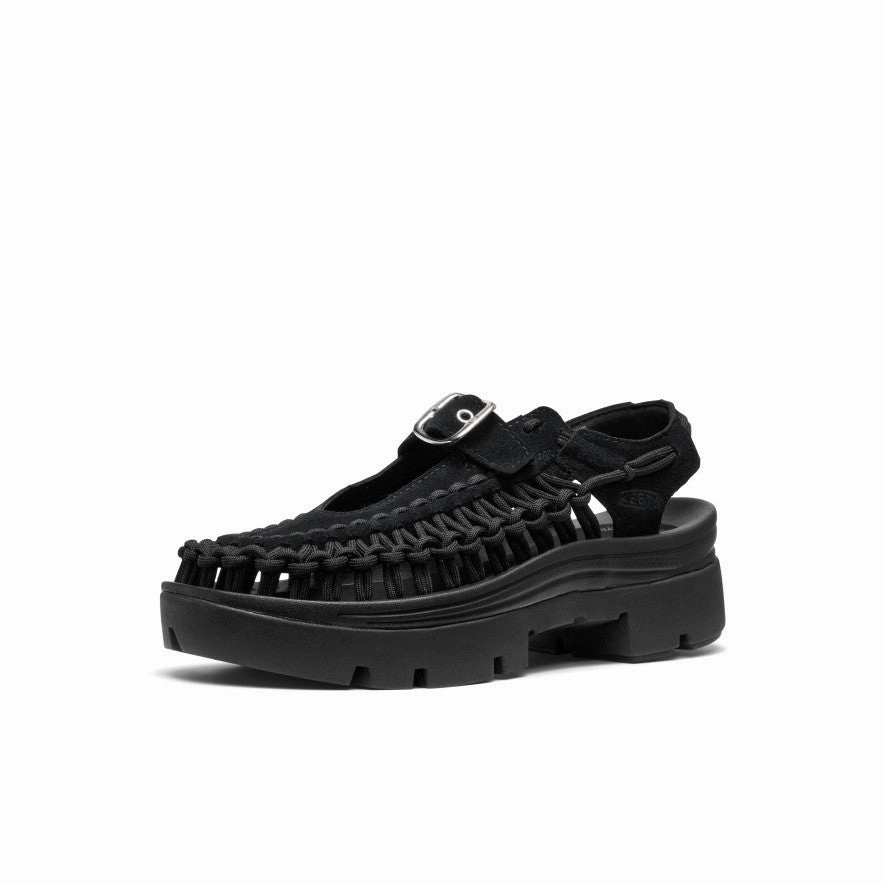 Street Ready All Gender UNEEK PLT Mary Jane Sneaker  |  Black/Black