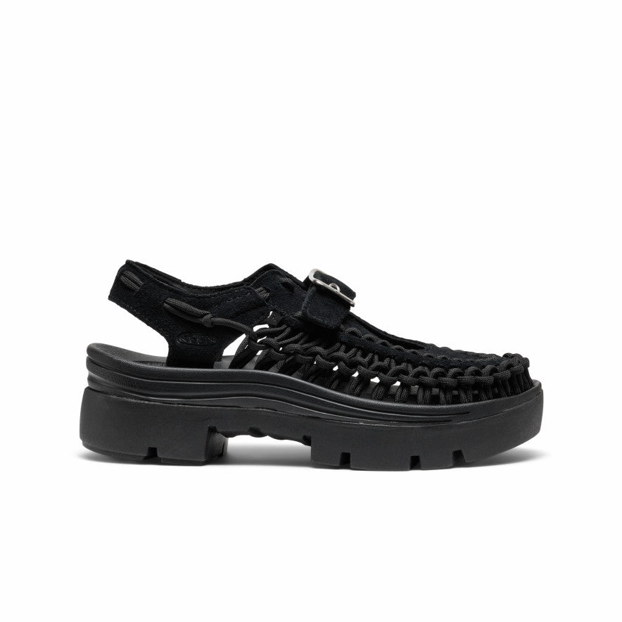 Street Ready All Gender UNEEK PLT Mary Jane Sneaker  |  Black/Black