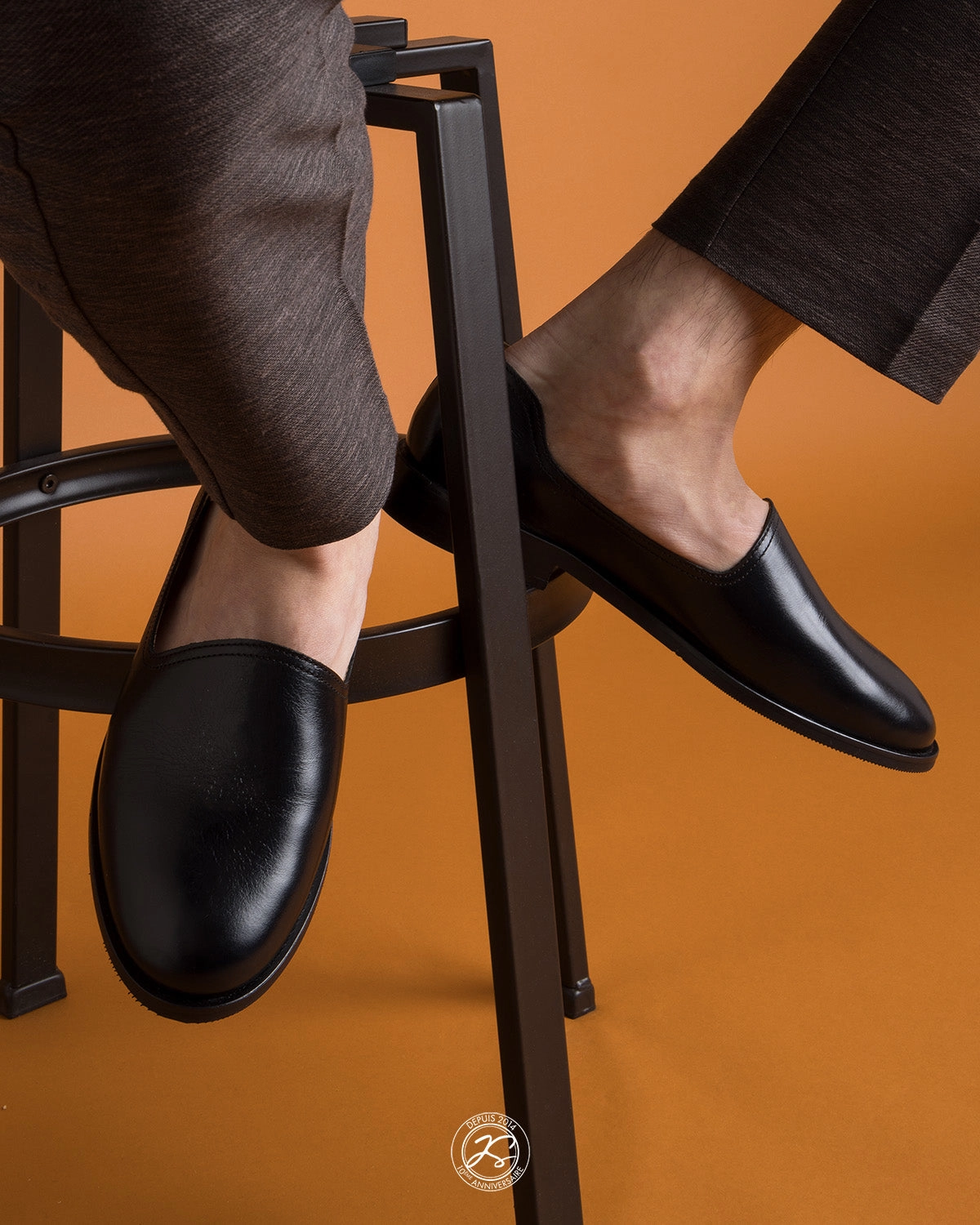 Street Style SLIM BLACK LEATHER