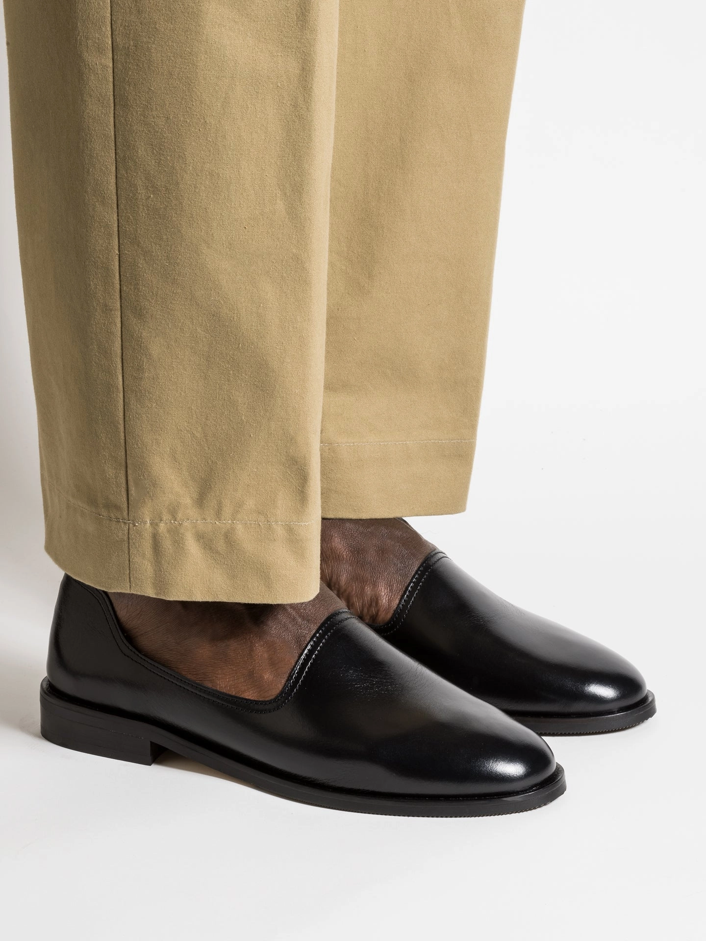 Street Style SLIM BLACK LEATHER