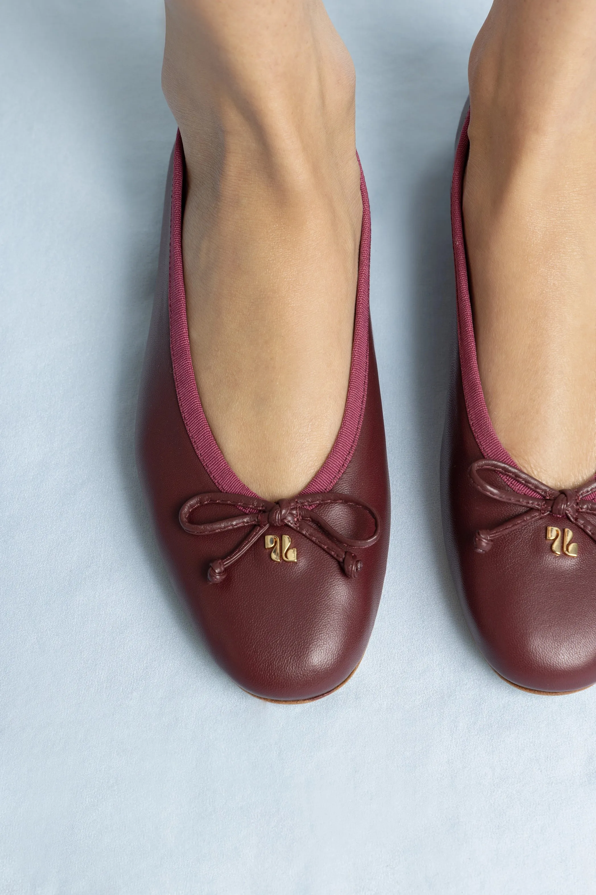 Style Step Pavlova Ballet Flat In Burgundy Leather