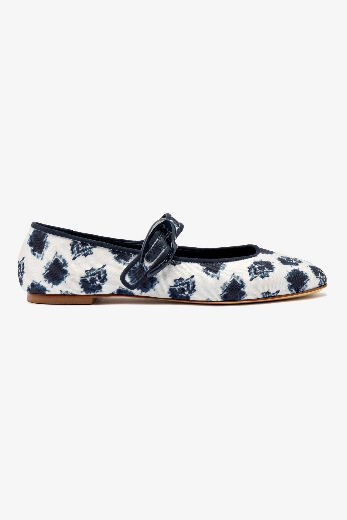 Larroud?? x Jonathan Cohen Verona Ballet Flat In Tiedye Ocean Linen Soft Leather All-Season Wear Shoes