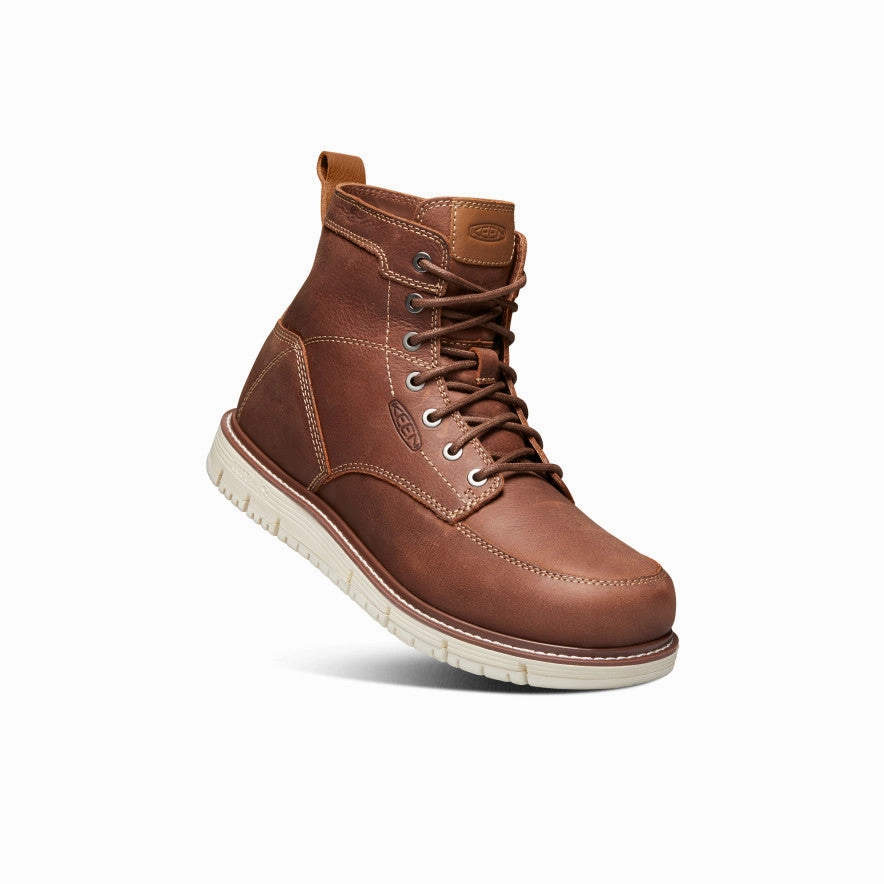 Stylish Comfort Men's San Jose 6" Boot (Soft Toe)  |  Gingerbread/Off White