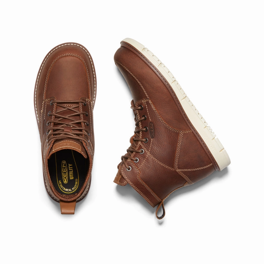 Stylish Comfort Men's San Jose 6" Boot (Soft Toe)  |  Gingerbread/Off White