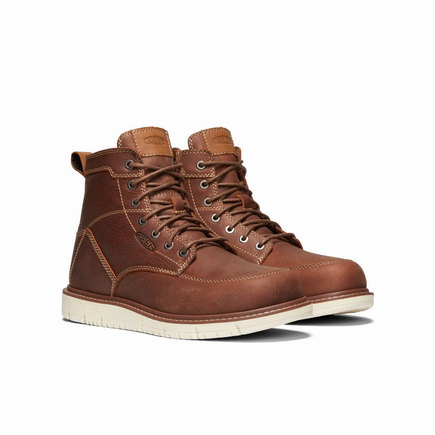 Stylish Comfort Men's San Jose 6" Boot (Soft Toe)  |  Gingerbread/Off White