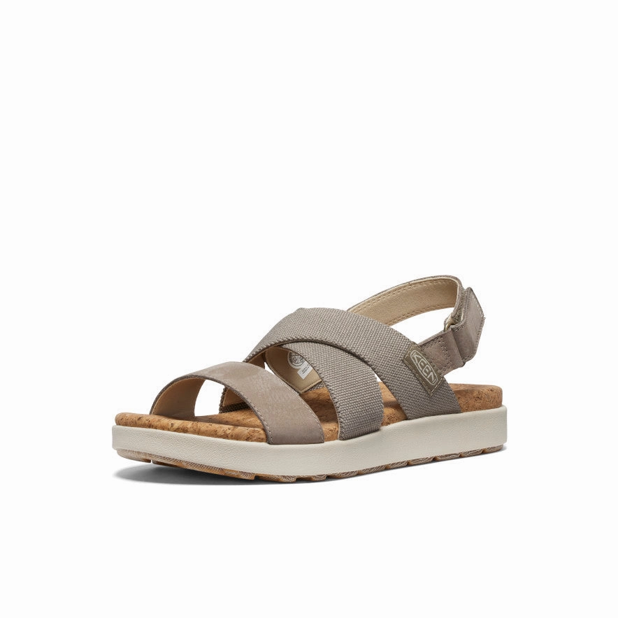 Stylish Support Women's Elle Criss Cross Sandal  |  Brindle/Birch