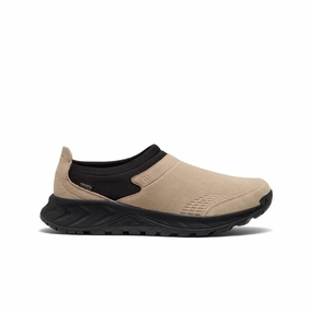 Grippy Outsole Jogging Gear Men's TTS Moc Waterproof Sneaker  |  Safari/Black