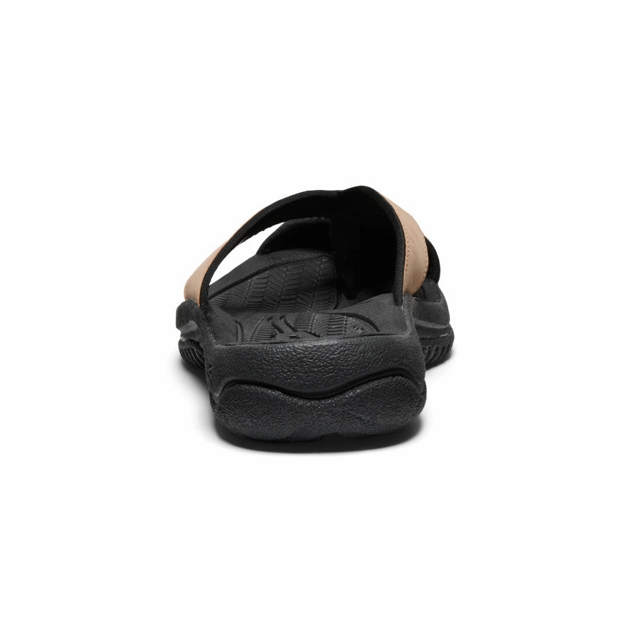Superior Comfort Men's Waimea Leather Flip-Flop  |  Cornstalk/Black