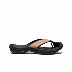 Men's Waimea Leather Flip-Flop  |  Cornstalk/Black Walkable Comfort