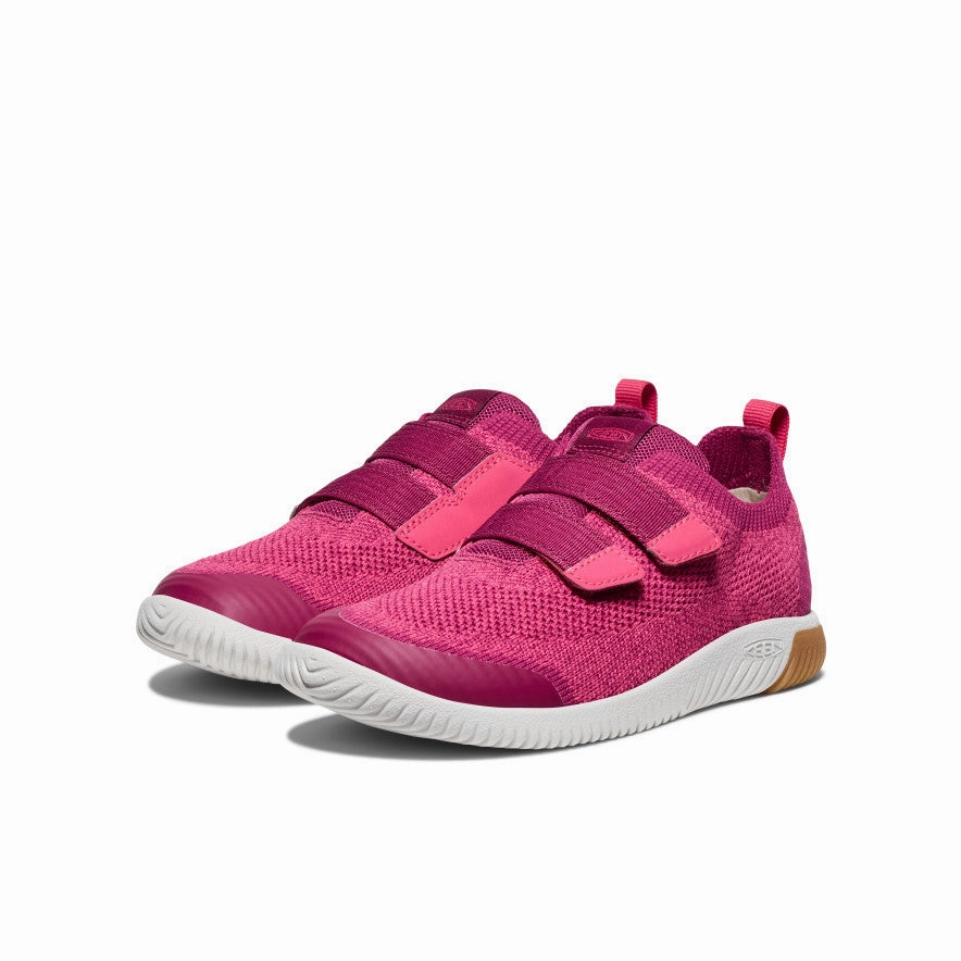Superior Cushioning Big Kids' KNX Knit Double Strap  |  Beaujolais/Raspberry