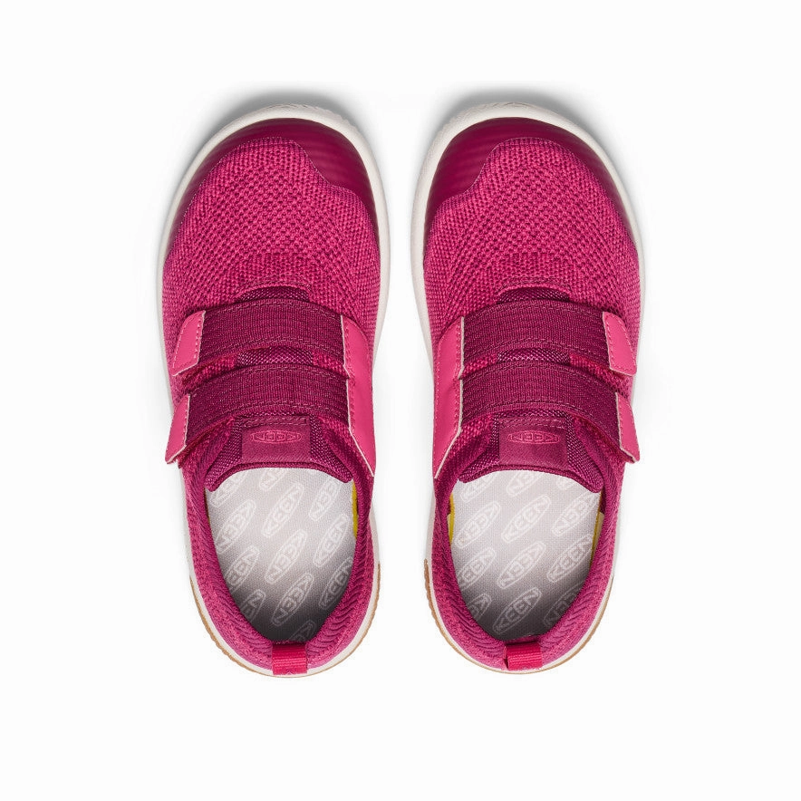Superior Cushioning Big Kids' KNX Knit Double Strap  |  Beaujolais/Raspberry
