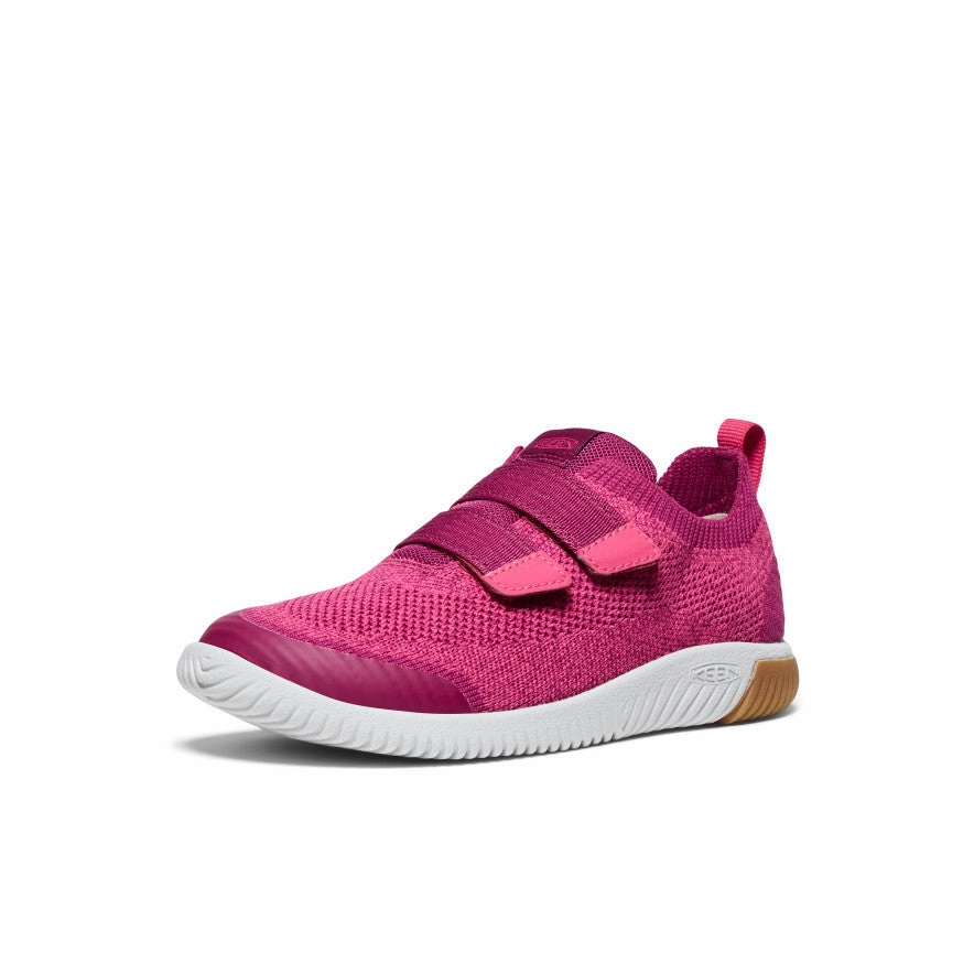 Superior Cushioning Big Kids' KNX Knit Double Strap  |  Beaujolais/Raspberry