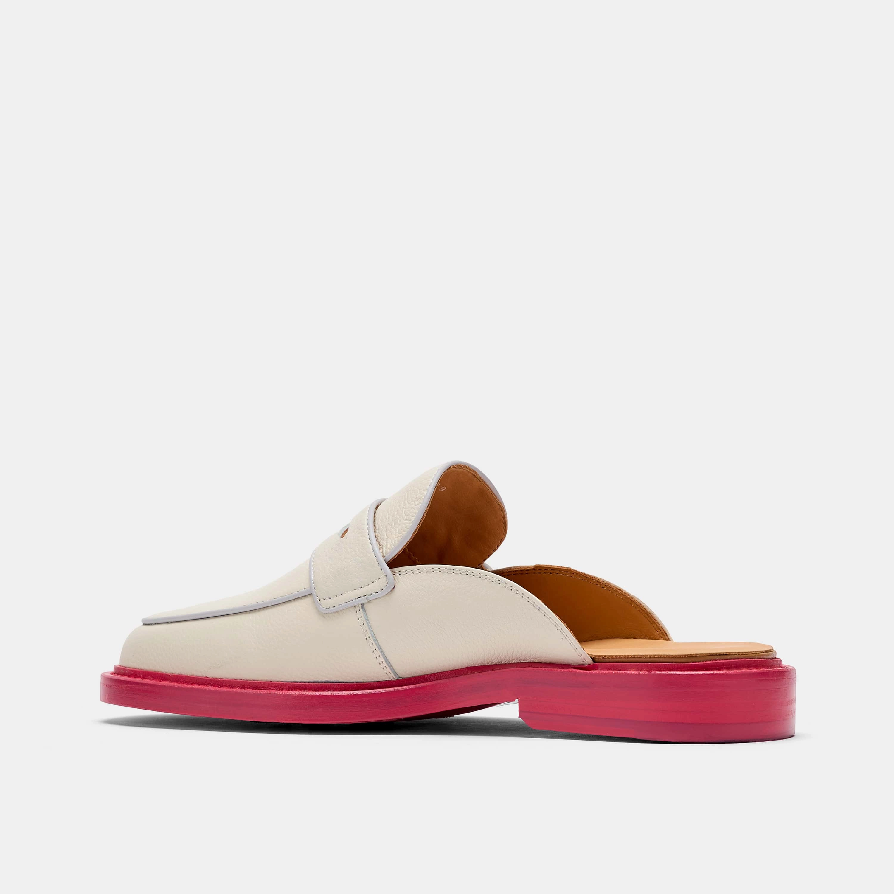Supportive Journey Del Mar Cream/Pink Loafer Mules