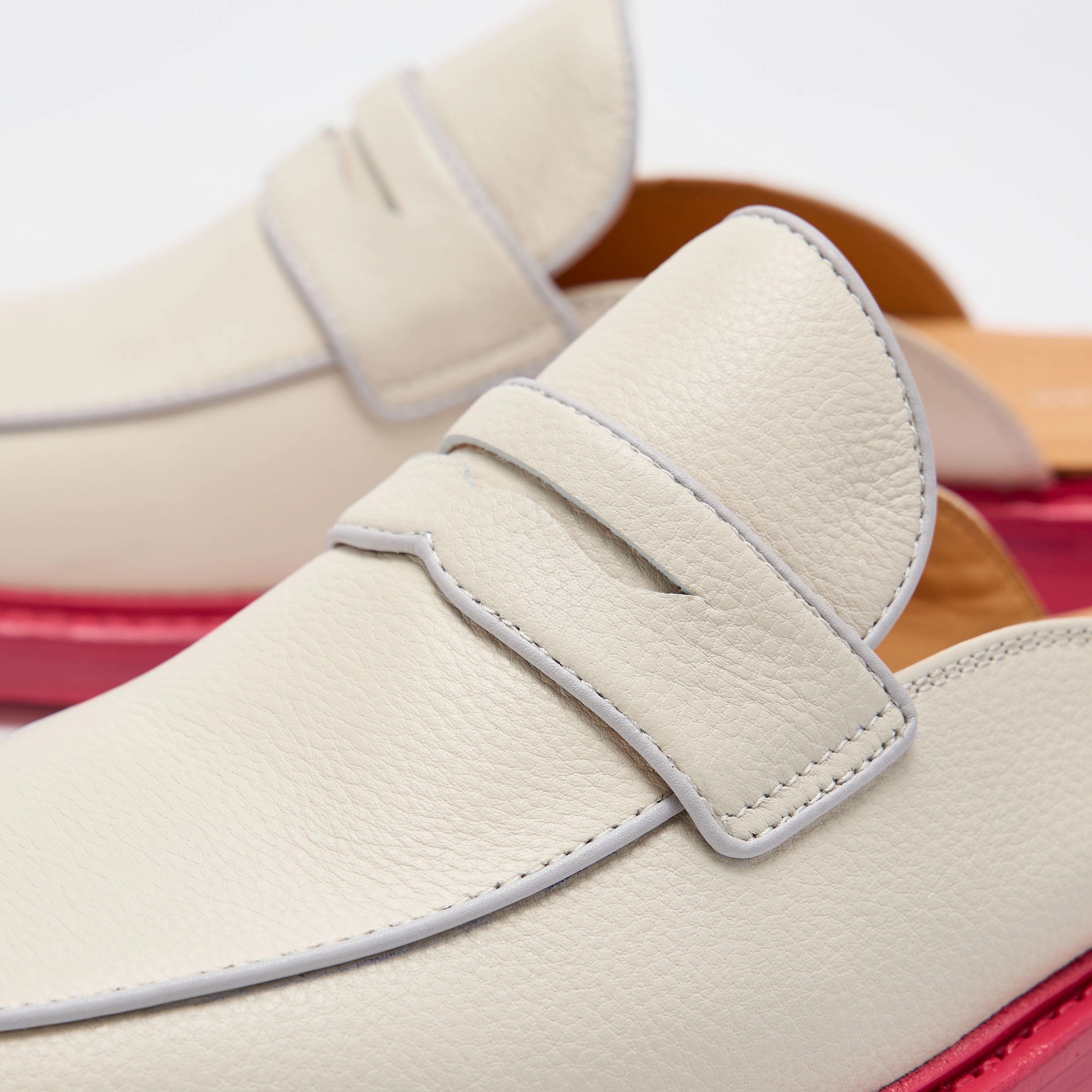 Supportive Journey Del Mar Cream/Pink Loafer Mules