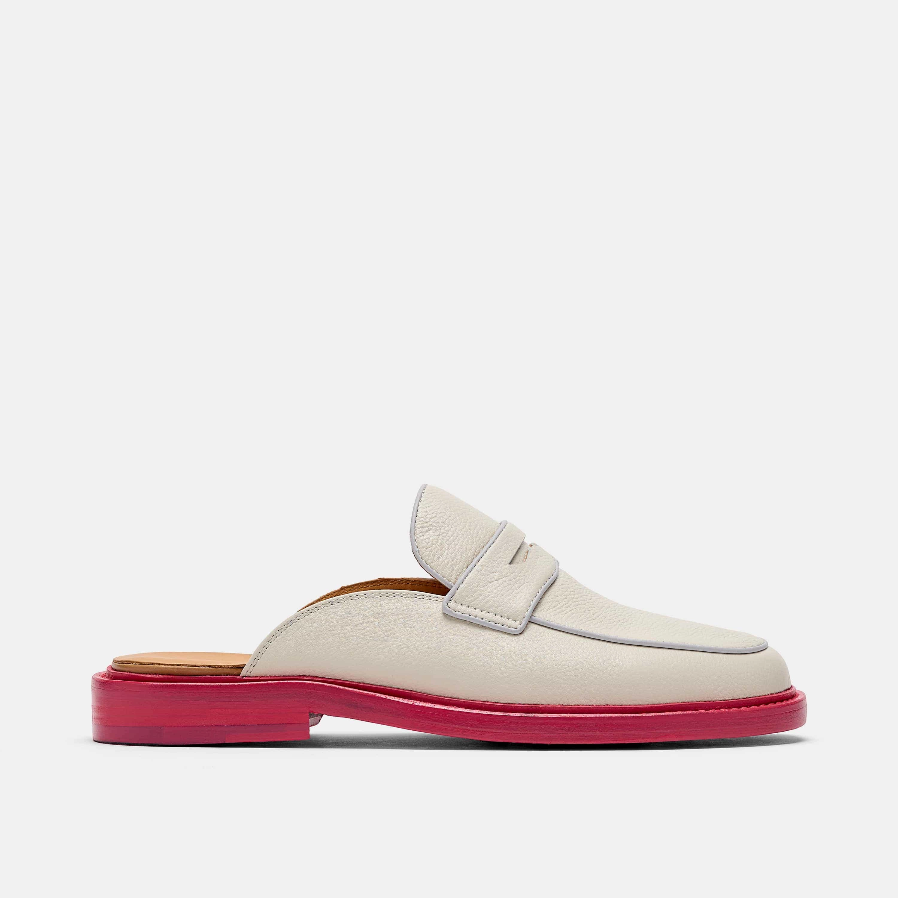 Del Mar Cream/Pink Loafer Mules Everyday Cushioning