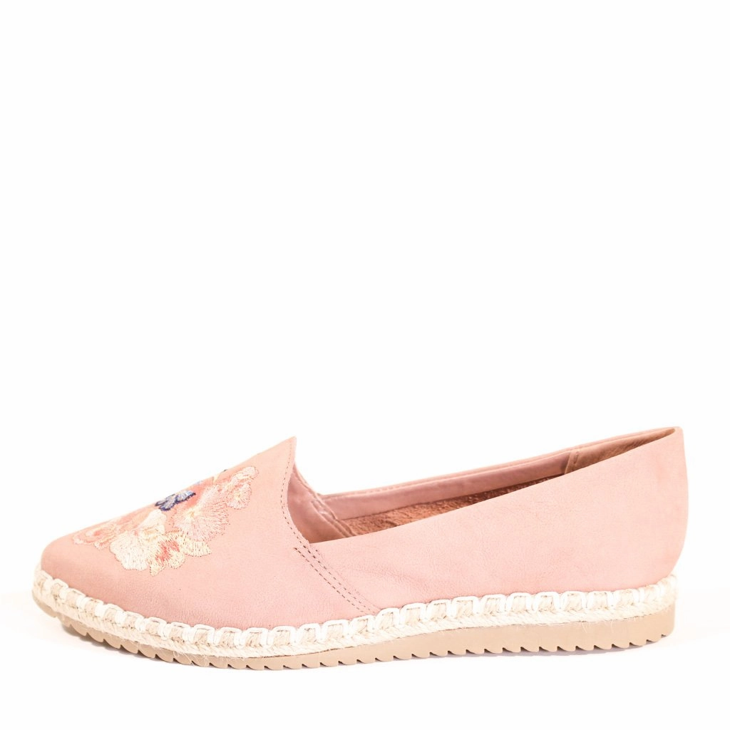 Sutton Suede Embroidered Espadrille Easy Movement